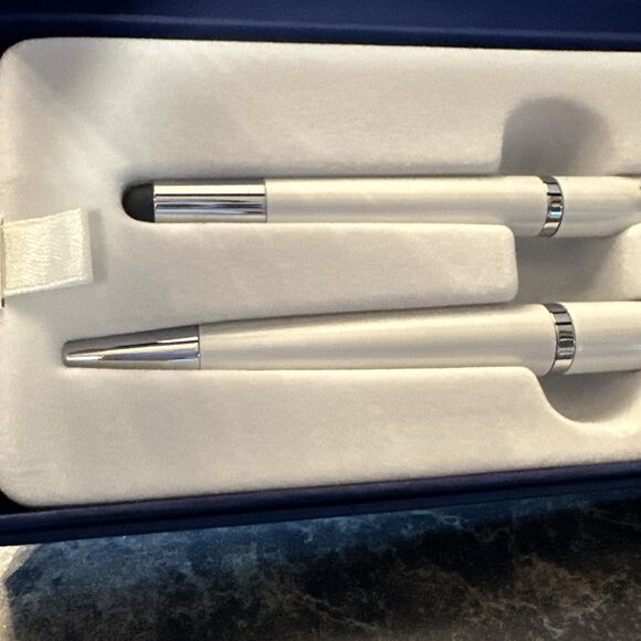 NEW in Box Swarovski Crystal Starlight Stylus & Ballpoint Pen & Pencil Set White - Picture 3 of 6